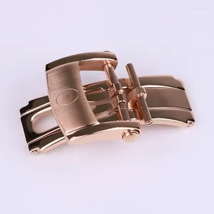 Bracelets de montre Xianershang Luxury P-amigiani Boucle de ceinture Rose Gold 316L Papillon en acier inoxydable 18mm Fermoirs pliants Accessoires