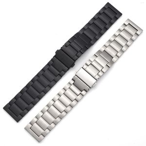 Bandas de reloj YUZEX Aleación de titanio para hombres y mujeres Correa sólida Metal puro Liberación rápida Sin herramientas Ajustable 22 mm