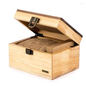 Cajas de reloj 1 caja de rejillas caja de madera con soporte de almohada organizador almacenamiento para relojes de cuarzo regalo de exhibición de joyería