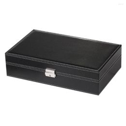 Bekijk dozen 11 slots beschermdoos pu case sieraden ring display organisator opslaglade met spiegel