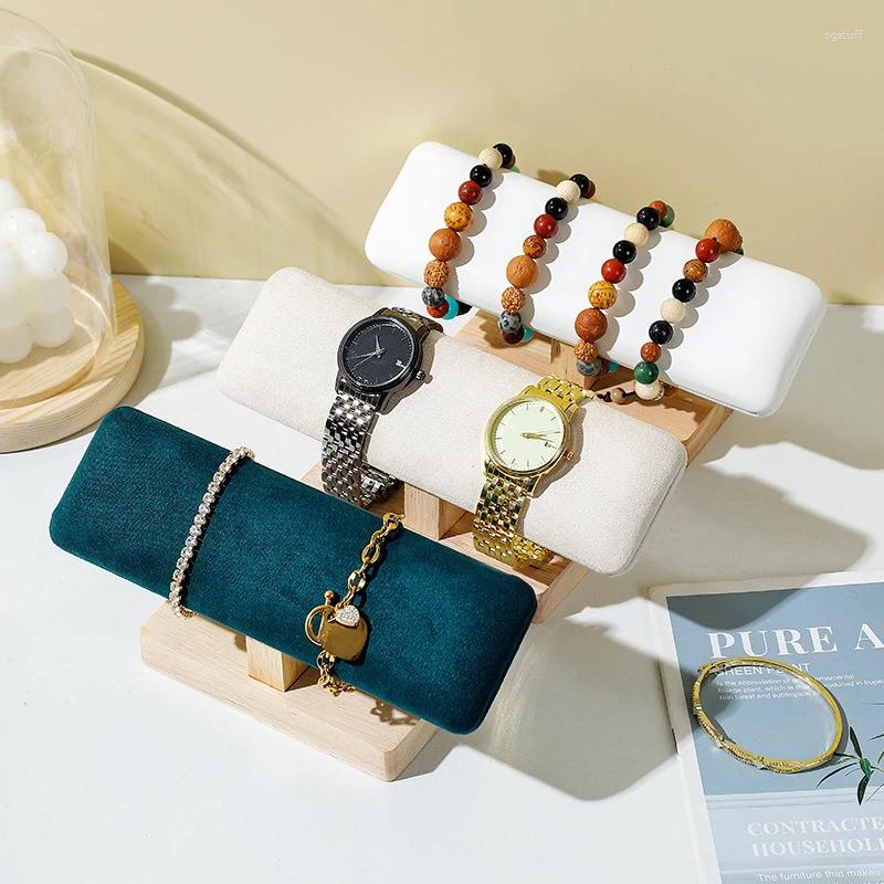 Boîtes de montres 1 pièce, présentoirs de montres en bois, Base de collier, organisateur de bracelets, support de bracelet, chouchou, vitrine de bandeau