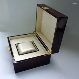 Boîtes de montres 2023 Stockage de conception Boîte internationale de luxe Impression mécanique LOGO Cadeau personnalisé Présentoir en bois