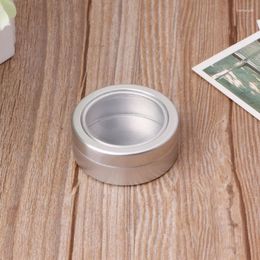 Bekijk dozen 25/60 ml ronde venster blikken opslag spionnen voor ASE aluminium ontainer box