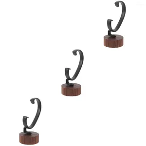 Regarder des boîtes 3 PCS Show Rack Display Stand Dispush Disposers pour les supports de noix noirs hommes femmes