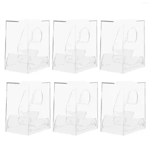 Horlogedozen 6 stuks Box Organizer Clear Sieraden Armband Display Rack Houder Stand Voor Mannen Opslag