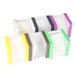 Boîtes de montre 6 pièces boîte de rangement support de poche Portable avec oreiller simple fente poignet vitrine pour anniversaire hommes voyage bracelet