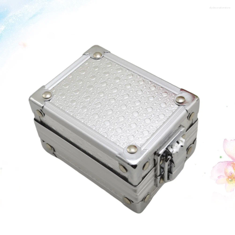 Watch Boxes Aluminum Container Box With Lock Storage Silver Case