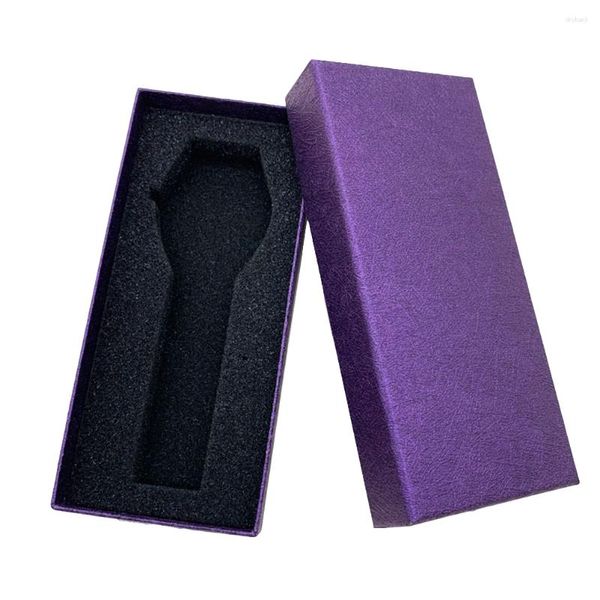 Boîtes à montres support de la boîte, organisateur de coussin rectangulaire, rangement de bijoux, Bracelet, étui cadeau (violet)