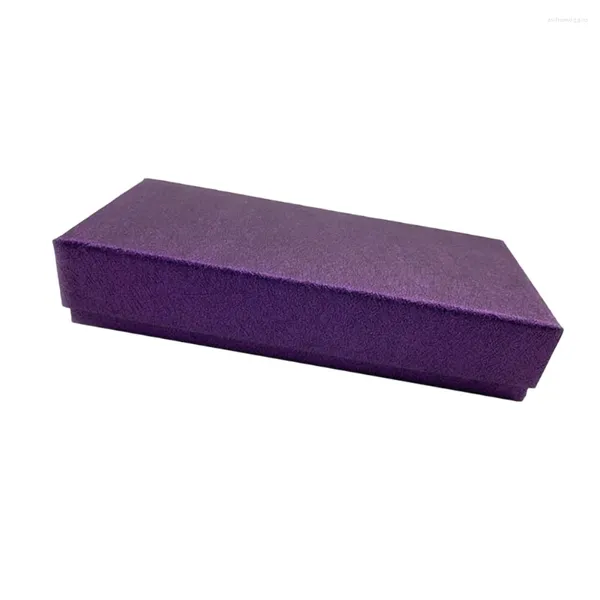 Boîtes à montres support de la boîte, organisateur de coussin rectangulaire, rangement de bijoux, Bracelet, étui cadeau (violet), poche à assembler