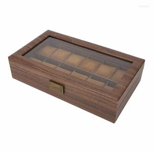 La caja de las cajas de reloj no deforma la caja de regalo suave de cuero ultra liso de la PU con la ventana grande para el almacenamiento