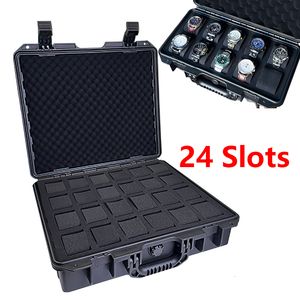 10/15/24 Grid ABS Waterproof Watch Storage Box Shockproof Safety Watch Box Tool Box