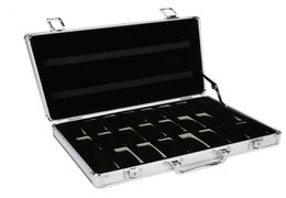 BEKIJKBOEKEN Cases 24 Grid Aluminium koffer Case Display opslagbox Bakklok8197259