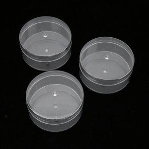 Scatole per orologi Custodie 3 pezzi Vaso per lavaggio olio in plastica Movimenti Parti Vetro Riparazione Pulizia Manutenzione Pentola con coperchio antipolvere per orologiaio