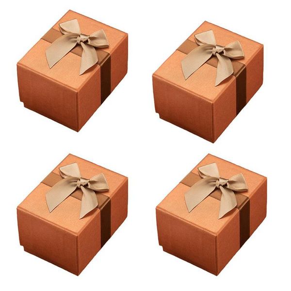 Boîtes de montre Cases 4pcs Creative Cadeau Box Bracelet Organiseur avec ruban Bowknot