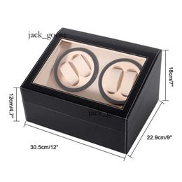 Bekijk dozen Cases Zwart/Bruin Hoogwaardige Watch Winder Automatic Watch Display Box Luxe opbergdoos Put 10 Watch 182