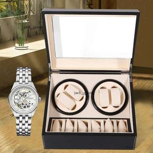 Cas de boîtes de montre Black / marron High Quality Wind Wink Automatic Watch Box Box de rangement de luxe Possé 10 montre 614