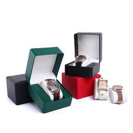 Boîtes de montre Boîte de montres en cuir Pu Watchs Rangement Horaires