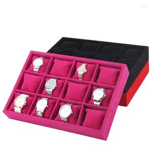 Cas de boîtes de montre China JewelryWatch Accessoires OEM Set Affichage personnalisé en gros 12 grilles / machines à sous Collectez Home / Store SetSwatch