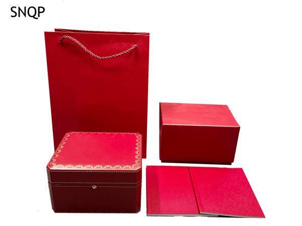 Cajas de relojes Cajas Proveedor de fábrica Venta al por mayor Caja de lujo para hombre Terciopelo negro Papeles rojos originales Cartera para tarjetas 230911