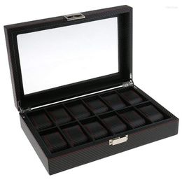 Bekijk dozen Cases Fashion Jewellery Display Case Storage Box 12 Slots - Black269W