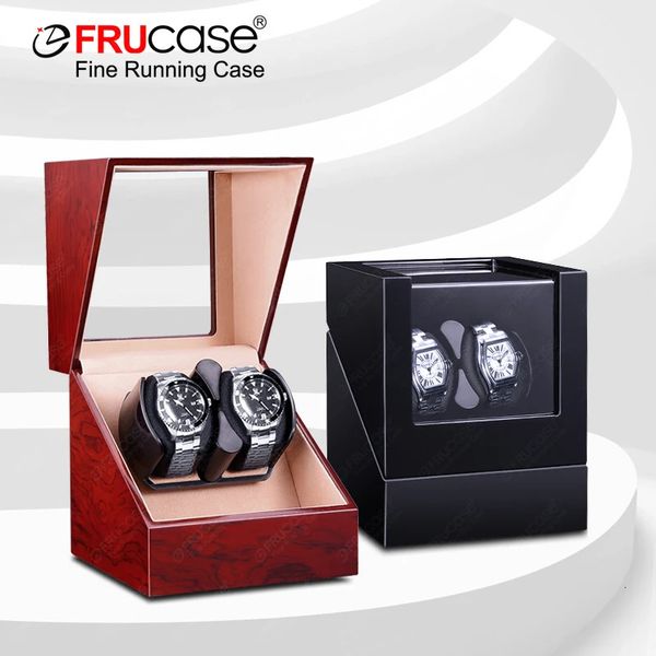 Boîtes de montres boîtiers FRUCASE Double enrouleur pour montres automatiques boîte de chargement USB 20 avec Option de batterie 231101