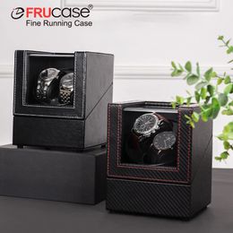 Boîtes de montre cas FRUCASE PU remontoir de montre pour montres automatiques boîte de montre chargement USB 231115