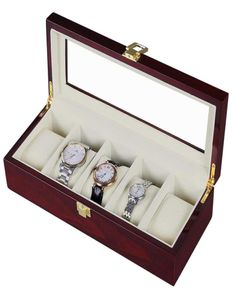 Bekijk dozen Cases Luxe 56 slots houten doos houten houder voor mannen vrouwen horloges organisator sieraden organisatoren drop3798914