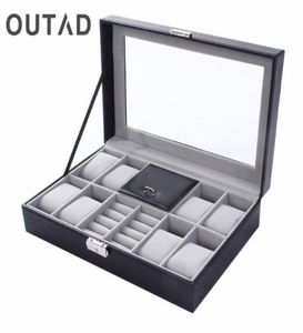 Boîtes de surveillance Cases Grides mélangées Pu En cuir Boîte Jewellerie Rangement Bague récipient Bracelet Organisateur Display Casket Caja de Reloj7752994