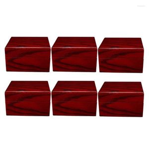 Boîtes de montres Coffrets Pack Boîte en bois Collection de montres-bracelets de luxe En bois de qualité supérieure Vin Rouge Couleur Accueil Voyage VitrineMontre Hele22