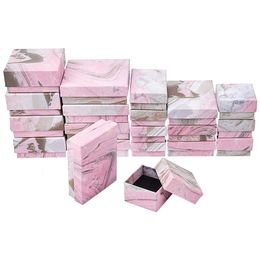 Bekijk dozen Cases Paper Cardboard sieradenboxen Verpakkingsdisplayboxen voor sieraden kerstcadeaus Verpakking met spons binnen 18pcs24pcs 230404