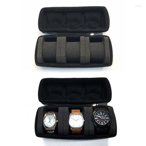 Boîtes à montres Cas Slot Box Collector Voyage Vitrine Organisateur Bijoux Stockage Pour Montres Cravates Bracelet Colliers BrocheWatch Hele22