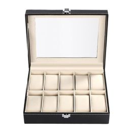 Bekijk dozen Cases Slots Display Pu Box Jewelry Bracelet ketting opslag organizerwatch