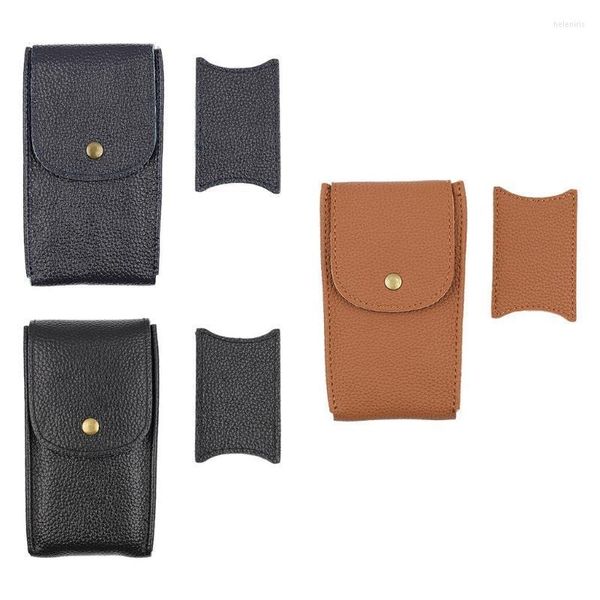 Cajas de reloj Estuches Estuche de bolsa de viaje suave Estuche de protección hecho a mano Organizador portátil Se adapta a todos los relojes de pulsera y relojes inteligentes Reloj Hele22