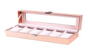 Bekijk dozen Cases Special Case For Women Vrouw Vriend Pols Horloges Box Opslag Verzamel roze PU Leather8366329