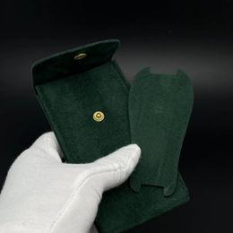 Bekijk dozen Cases Top Slipper groene horlogetas Originele beschermende zak flanellen zakje horloges zakken groene opbergzakken voor GMT Box 230215