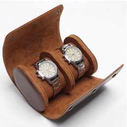 Boîtes de montres Boîtes de montres Boîte de montres Hommes et femmes Multifonctionnel 2Grids Boîtes de rangement et d'emballage en cuir pour montres-bracelets Boîte cadeau de haute qualité UTHAI U08 230214