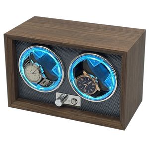 Horlogeboxen Koffers Horlogeopwinderbox Automatische USB-voeding Luxe houten horlogebox Geschikt voor mechanische horloges Rustig draaiende elektrische motorboxen 231120