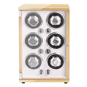 Horlogeboxen Cases Watch Winder Box Automatisch Houten Luxe Mabuchi Motor Eiken Horlogebox Geschikt voor Mechanische Horloges Antimagnetische Opbergdoos 230602