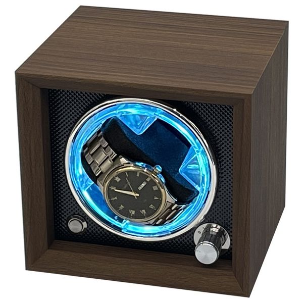 Boîtes de montres Boîtiers Remontoir pour montres automatiques Boîte de rangement à fentes simples Montres mécaniques Réglage anti-poussière antimagnétique Mabuchi Motor 230619