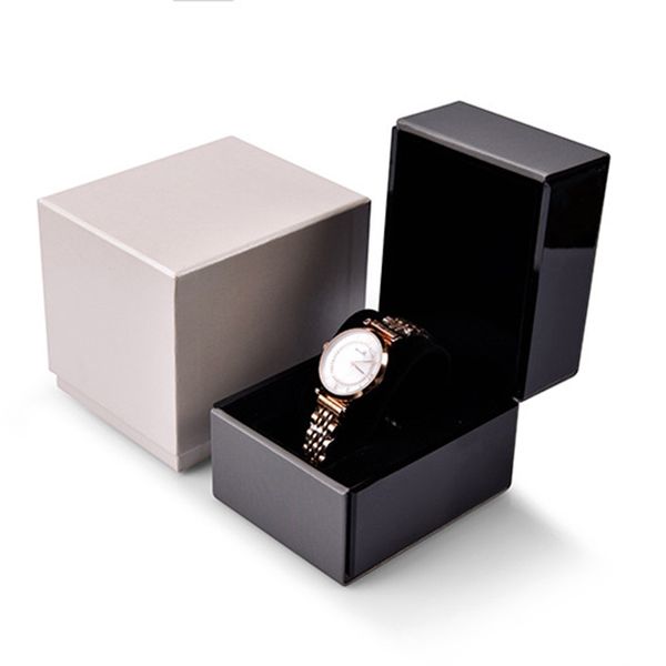 Montre Boîtes Cas En Gros En Cuir Présentoir Bracelet Bijoux Homme Cadeau De Stockage Organisateur Montré Cas 10x8.5x8.5cmMontre