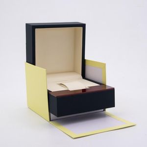 Bekijk dozen klassieke doos opslag tas cadeau horloges boxs handmatige Engelse papieren kaarten boekje