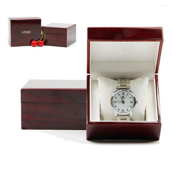 Bo￮tes de montres Bo￮te d'affichage en bois sur mesure Bo￮te bijoux de stockage Organisateur de mode Gift 1 grilles en bois en bois en bois