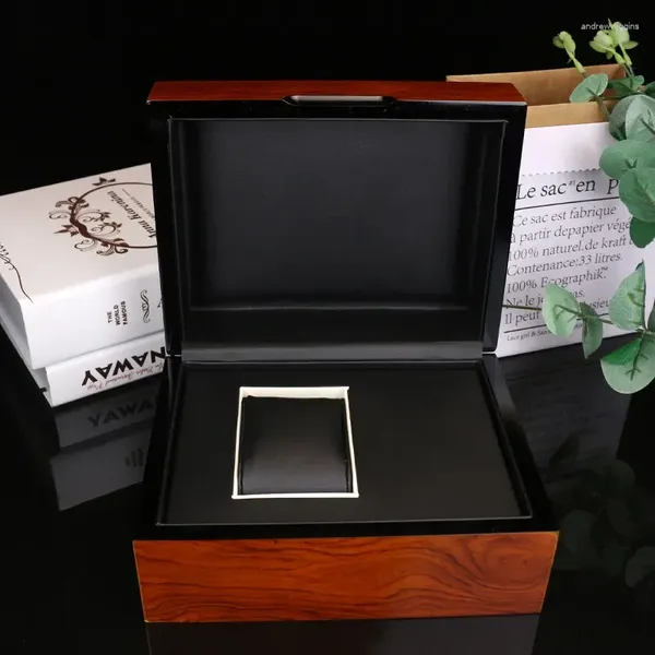 Cajas para relojes Personalizar logotipo personalizado Marca superior de lujo Caja de regalo automática Reloj de pulsera Exhibición Organizador de almacenamiento de joyas Caja de madera