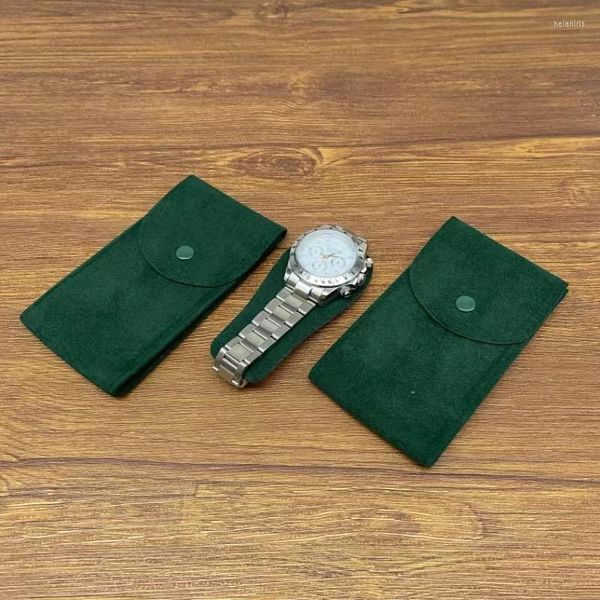 Watch Boxes Fournisseur d'usine verte avec une boîte de bac portable d'origine POCKER CANSABILISATION Affichage de la montre de montée
