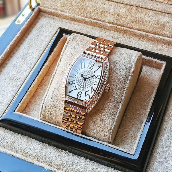 Cajas de relojes Gypsophila Diamond Super Flash para mujer, tipo cubo, esfera grande, resistente al agua