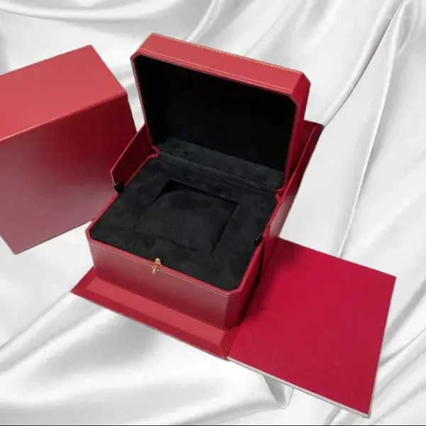 Mira las cajas de alta calidad Caja roja de lujo Caja de joyas de joyería Organizador de viajes de ventas Man Lady Gift