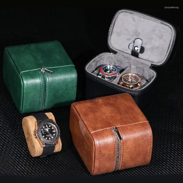 Boîtes de montre organisateur de bijoux 2 étui de voyage organisateur de rangement boîte Portable affichage pour femmes hommes