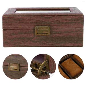 Boîtes de montre, boîte de rangement de bijoux, tiroir en bois pour homme, organisateur de montre-bracelet, plateau d'affichage