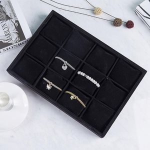 Bekijk dozen sieradenlade organisator armband display showcase 12 rooster kussens zonder dekselopslaghouder geschenken dropship