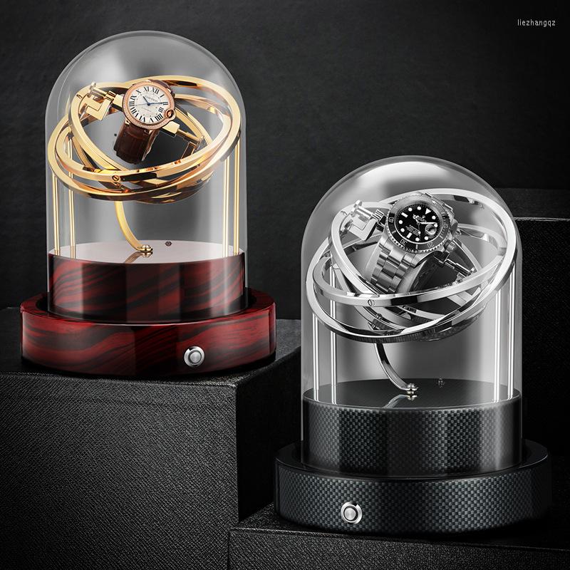 Uhrenboxen Luxus-Automatik-einzelner elektrischer Winder Multifunktions-Aufbewahrungsbox Mechanische Sammlung Silent Motor Drop